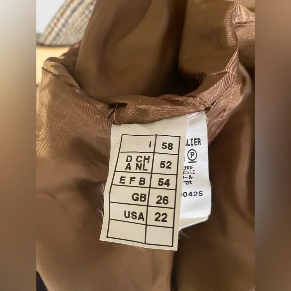 GIAFRANCO FERRER FORMA ITALIAN TWEED/SUEDE ELBOW PATCHES US 22 BROWN/TAN/BLAZER - Picture 7 of 7